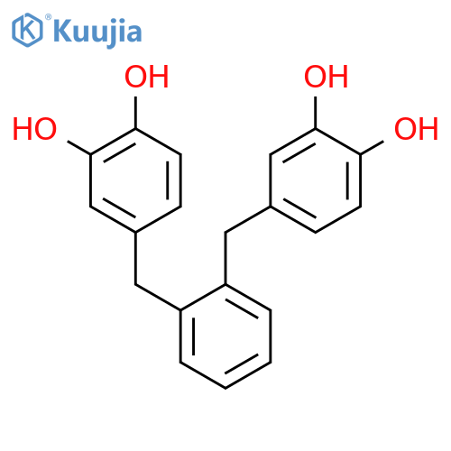 1,2-BENZENEDIOL, 4,4'-[1,2-PHENYLENEBIS(METHYLENE)]BIS- structure