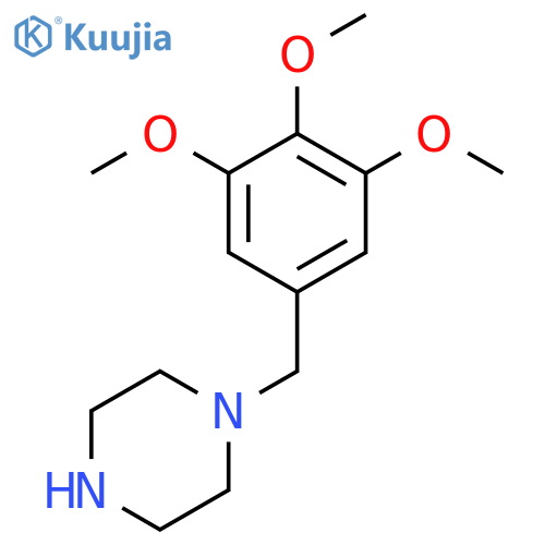 1-[(3,4,5-trimethoxyphenyl)methyl]piperazine structure
