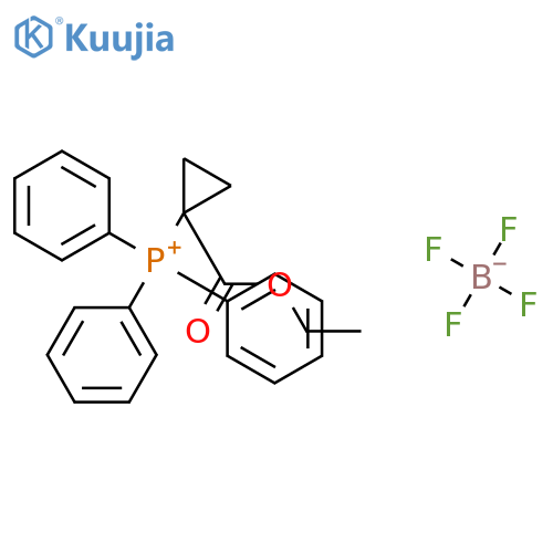 (1-(Ethoxycarbonyl)cyclopropyl)triphenylphosphonium tetrafluoroborate structure