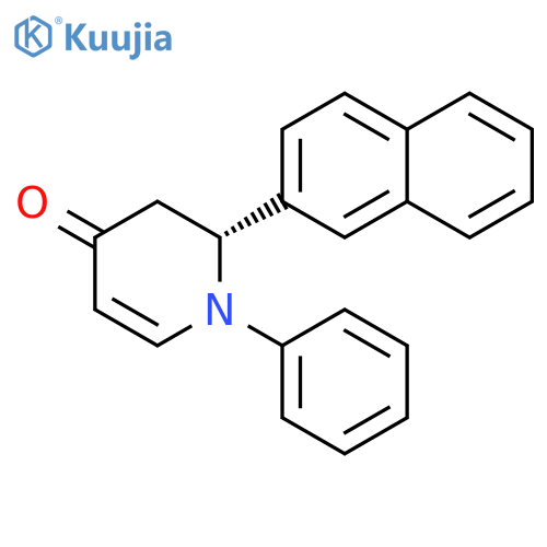 4(1H)-Pyridinone, 2,3-dihydro-2-(2-naphthalenyl)-1-phenyl-, (2R)- structure