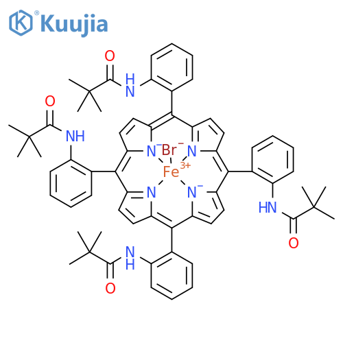 iron (III) alpha, alpha, alpha, alpha-tetrakis(2-pivalamidophenyl)porphyrin bromide structure