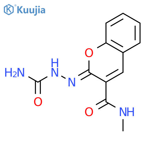 Hydrazinecarboxamide,2-[3-[(methylamino)carbonyl]-2H-1-benzopyran-2-ylidene]- structure