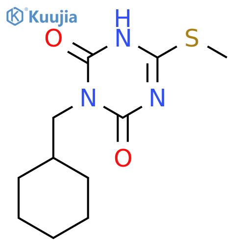1,3,5-Triazine-2,4(1H,3H)-dione, 3-(cyclohexylmethyl)-6-(methylthio)- structure