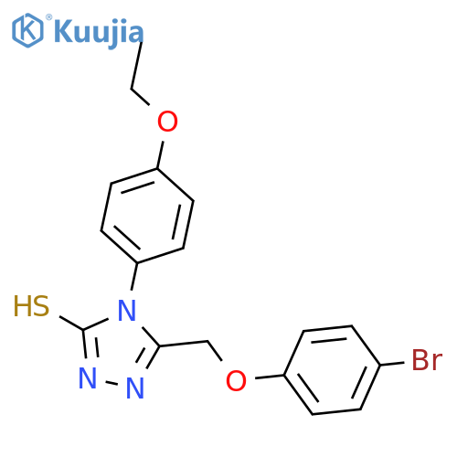 5-(4-bromophenoxy)methyl-4-(4-ethoxyphenyl)-4H-1,2,4-triazole-3-thiol structure