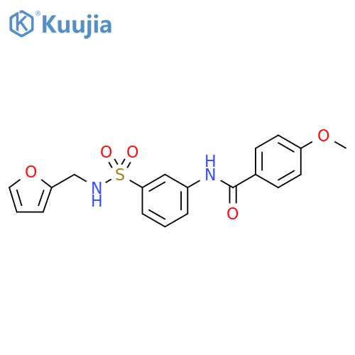 Benzamide, N-[3-[[(2-furanylmethyl)amino]sulfonyl]phenyl]-4-methoxy- structure