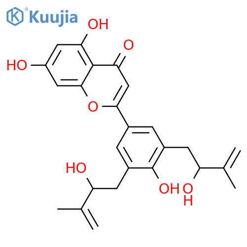 4',5,7-Trihydroxy-3',5'-diprenylflavone; Δ3'',Δ3'''-Isomer, 2''ξ,2'''ξ-dihydroxy structure