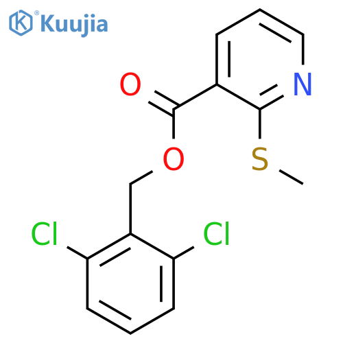 (2,6-Dichlorophenyl)methyl 2-(methylsulfanyl)pyridine-3-carboxylate structure