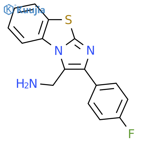 C-[2-(4-Fluoro-phenyl)-benzo[d]imidazo[2,1-b]-thiazol-3-yl]-methylamine structure