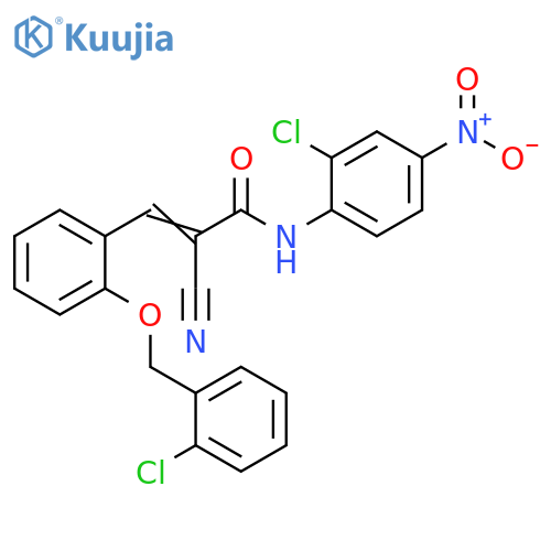 N-(2-Chloro-4-nitrophenyl)-3-[2-[(2-chlorophenyl)methoxy]phenyl]-2-cyano-2-propenamide structure