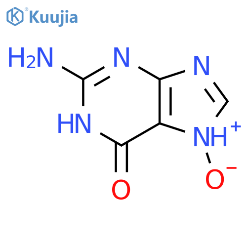 6H-Purin-6-one,2-amino-1,9-dihydro-, 7-oxide structure