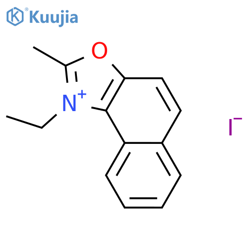 Naphth[1,2-d]oxazolium,1-ethyl-2-methyl-, iodide (1:1) structure