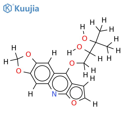 (+)-1-[1,3]Dioxolo[4,5-g]furo[2,3-b]chinolin-9-yloxy-3-methyl-butan-2,3-diol structure