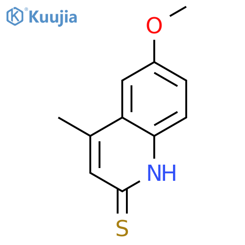 2(1H)-Quinolinethione, 6-methoxy-4-methyl- structure