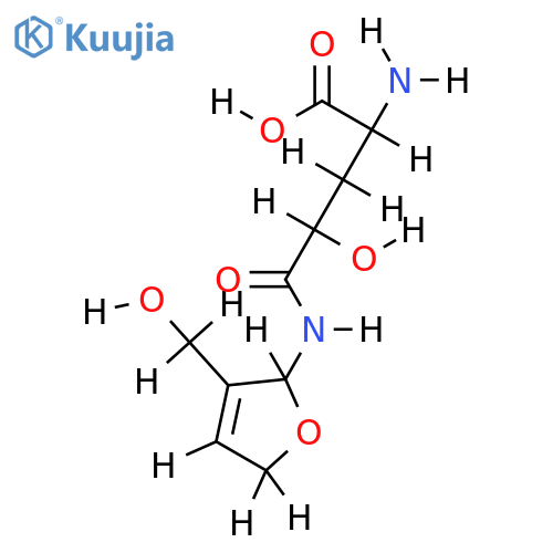 LS-threo-4-Hydroxy-N5-((Xi)-3-hydroxymethyl-2,5-dihydro-[2]furyl)-glutamin structure