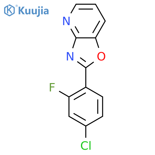 2-(4-Chloro-2-fluorophenyl)oxazolo[4,5-b]pyridine structure
