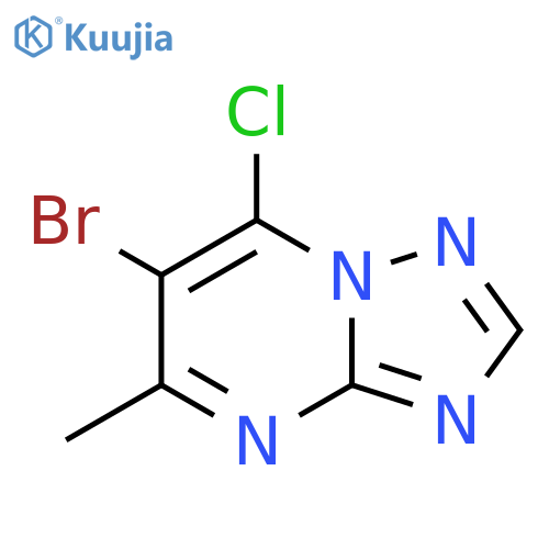 6-bromo-7-chloro-5-methyl-1,2,4triazolo1,5-apyrimidine structure