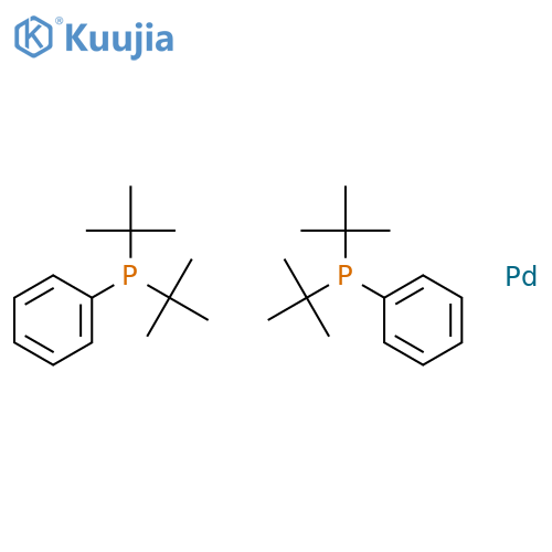 Palladium, bis[bis(1,1-dimethylethyl)phenylphosphine]- structure