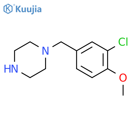 1-(3-chloro-4-methoxyphenyl)methylpiperazine structure