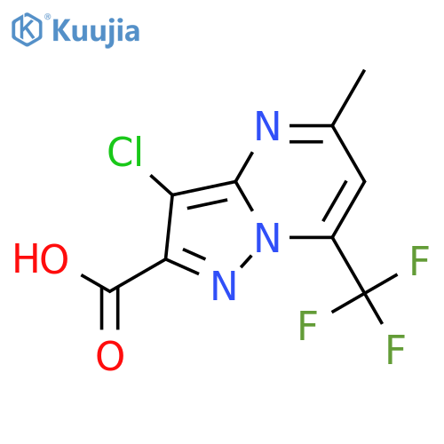 3-Chloro-5-methyl-7-(trifluoromethyl)pyrazolo[1,5-a]pyrimidine-2-carboxylic acid structure