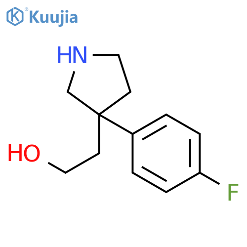 3-Pyrrolidineethanol, 3-(4-fluorophenyl)- structure