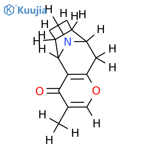 3,10-dimethyl-6,7,8,9-tetrahydro-5H-5,8-epiazano-cyclohepta[b]pyran-4-one structure