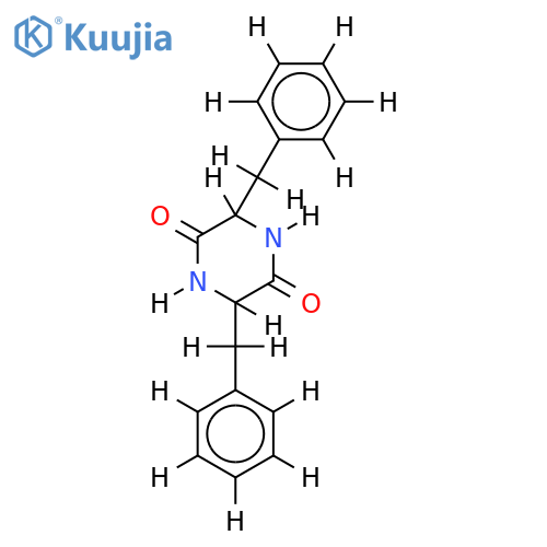 3,6-Dibenzyl-2,5-piperazinedione-(3RS,6RS)-form structure