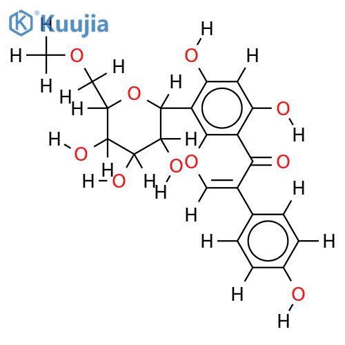 7-Me ether-8-Glucopyranosyl-4',5,7,-trihydroxyflavanone structure