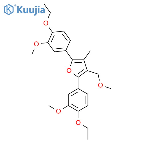 2,5-bis-(4-ethoxy-3-methoxy-phenyl)-3-methoxymethyl-4-methyl-furan structure