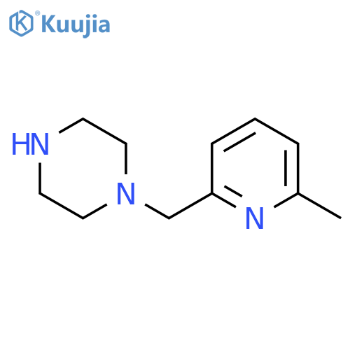 1-(6-methylpyridin-2-yl)methylpiperazine structure