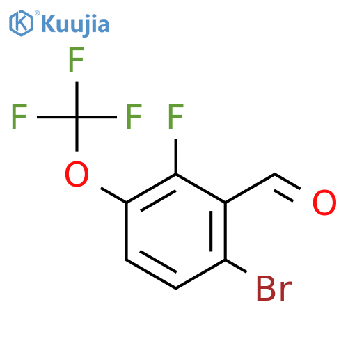 Benzaldehyde, 6-bromo-2-fluoro-3-(trifluoromethoxy)- structure