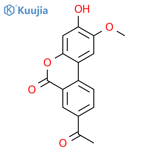 6H-Dibenzo[b,d]pyran-6-one, 8-acetyl-3-hydroxy-2-methoxy- structure