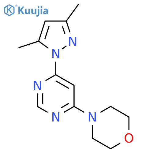 Morpholine,4-[6-(3,5-dimethyl-1H-pyrazol-1-yl)-4-pyrimidinyl]- structure
