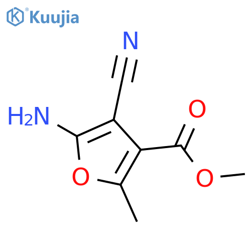 5-Amino-4-cyano-2-methyl-furan-3-carboxylic acid methyl ester structure