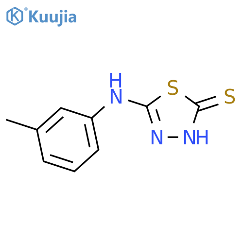 5-(3-methylphenyl)amino-1,3,4-thiadiazole-2-thiol structure