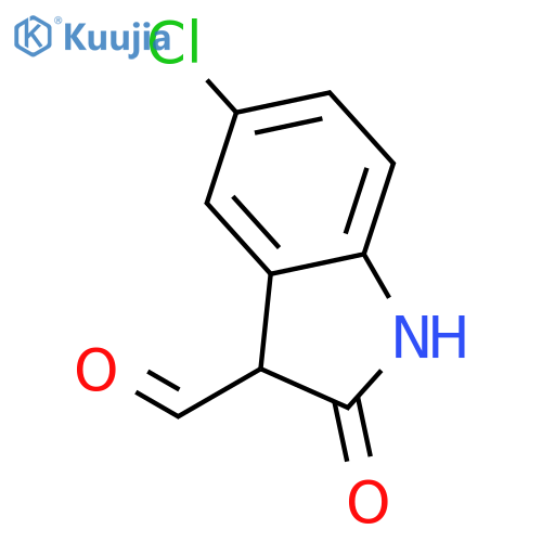 5-chloro-2-oxo-indoline-3-carbaldehyde structure
