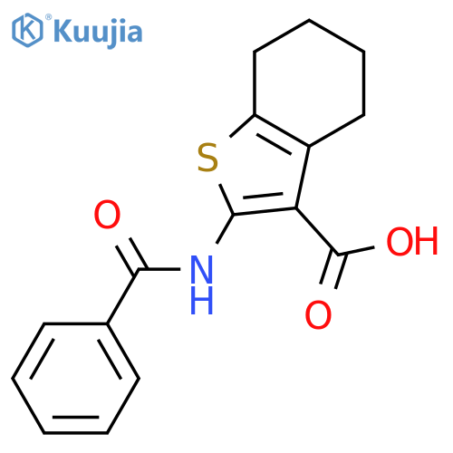 2-Benzamido-4,5,6,7-tetrahydro-1-benzothiophene-3-carboxylic Acid structure