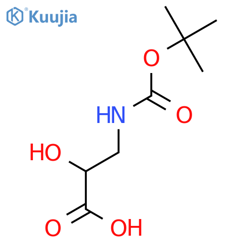 (S)-3-((tert-Butoxycarbonyl)amino)-2-hydroxypropanoic acid structure