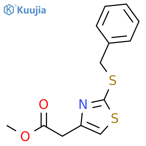 4-Thiazoleacetic acid, 2-[(phenylmethyl)thio]-, methyl ester structure