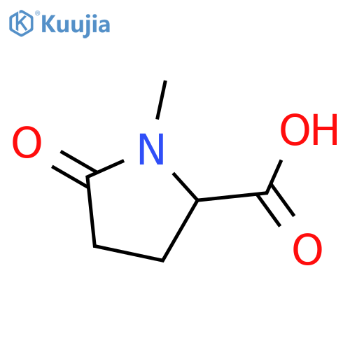 (2S)-1-methyl-5-oxopyrrolidine-2-carboxylic acid structure