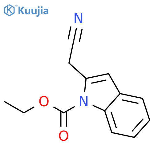 1H-Indole-1-carboxylic acid, 2-(cyanomethyl)-, ethyl ester structure
