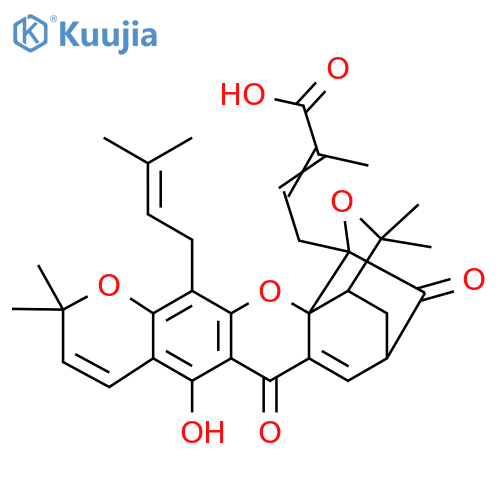 (E)-4-[(1S,2S,17S,19R)-12-Hydroxy-8,8,21,21-tetramethyl-5-(3-methylbut-2-enyl)-14,18-dioxo-3,7,20-trioxahexacyclo[15.4.1.02,15.02,19.04,13.06,11]docosa-4(13),5,9,11,15-pentaen-19-yl]-2-methylbut-2-enoic acid structure