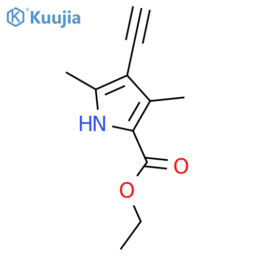4-ethynyl-3,5-dimethyl-1H-Pyrrole-2-carboxylic acid ethyl ester structure