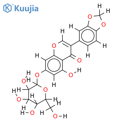 3',4'-Methylendioxyorobol-7-O-beta-D-glucosid structure