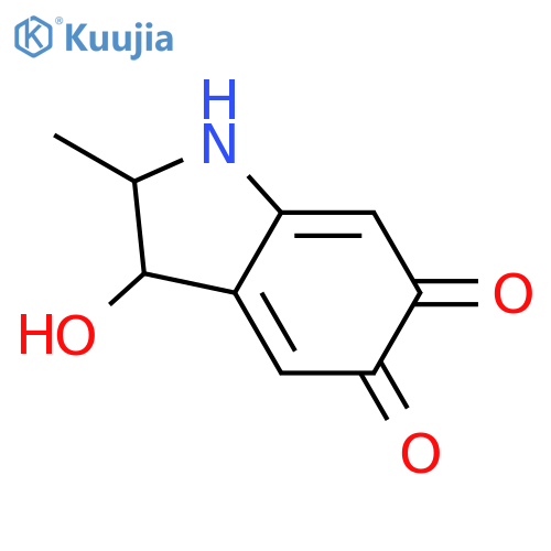 1H-INDOLE-5,6-DIONE, 2,3-DIHYDRO-3-HYDROXY-2-METHYL- structure