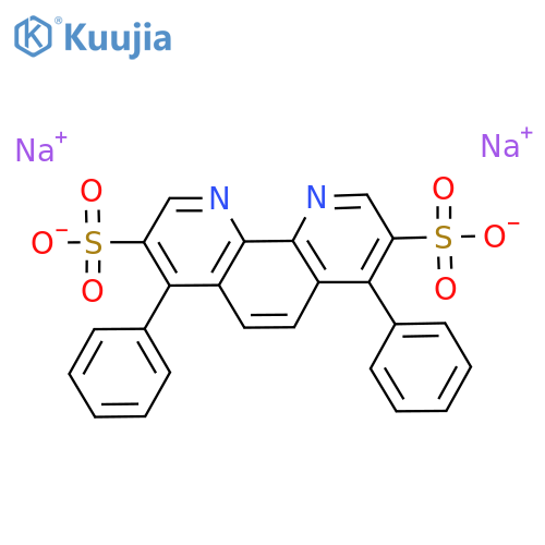 Bathophenanthrolinedisulfonic acid, disodium salt hydrate structure