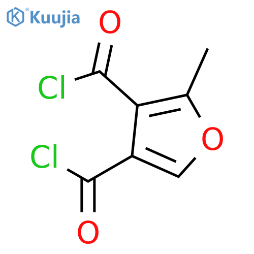 3,4-Furandicarbonyl dichloride, 2-methyl- (9CI) structure