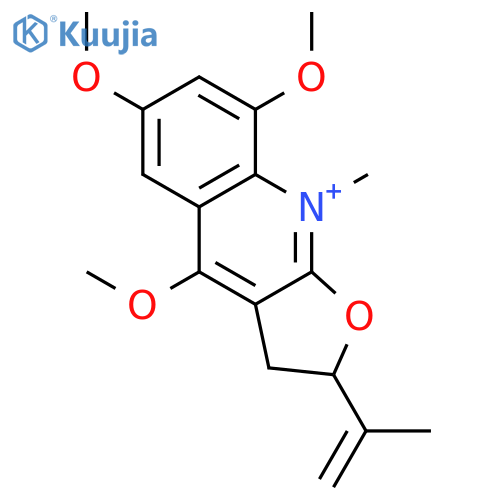Furo[2,3-b]quinolinium,2,3-dihydro-4,6,8-trimethoxy-9-methyl-2-(1-methylethenyl)- (9CI) structure