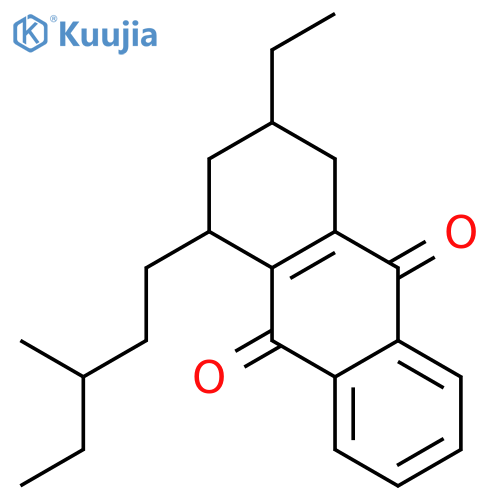 9,10-Anthracenedione, 3-ethyl-1,2,3,4-tetrahydro-1-(3-methylpentyl)- structure