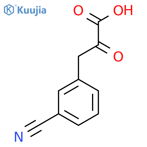 3-(3-cyanophenyl)-2-oxopropanoic acid structure