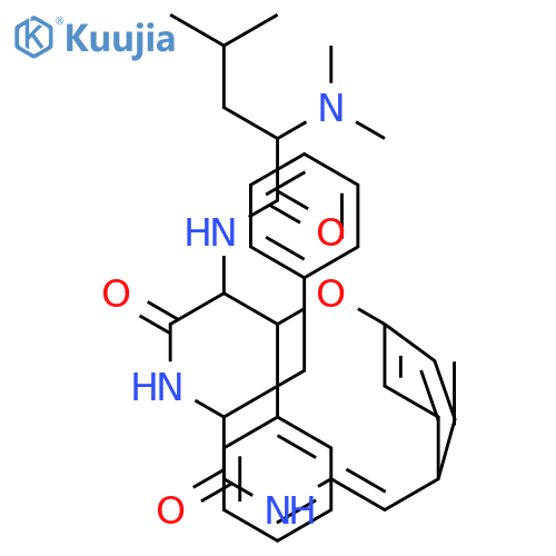 N-[(3R,4S,7S,10Z)-7-benzyl-5,8-dioxo-3-phenyl-2-oxa-6,9-diazabicyclo[10.2.2]hexadeca-1(14),10,12,15-tetraen-4-yl]-N~2~,N~2~-dimethyl-L-leucinamide structure